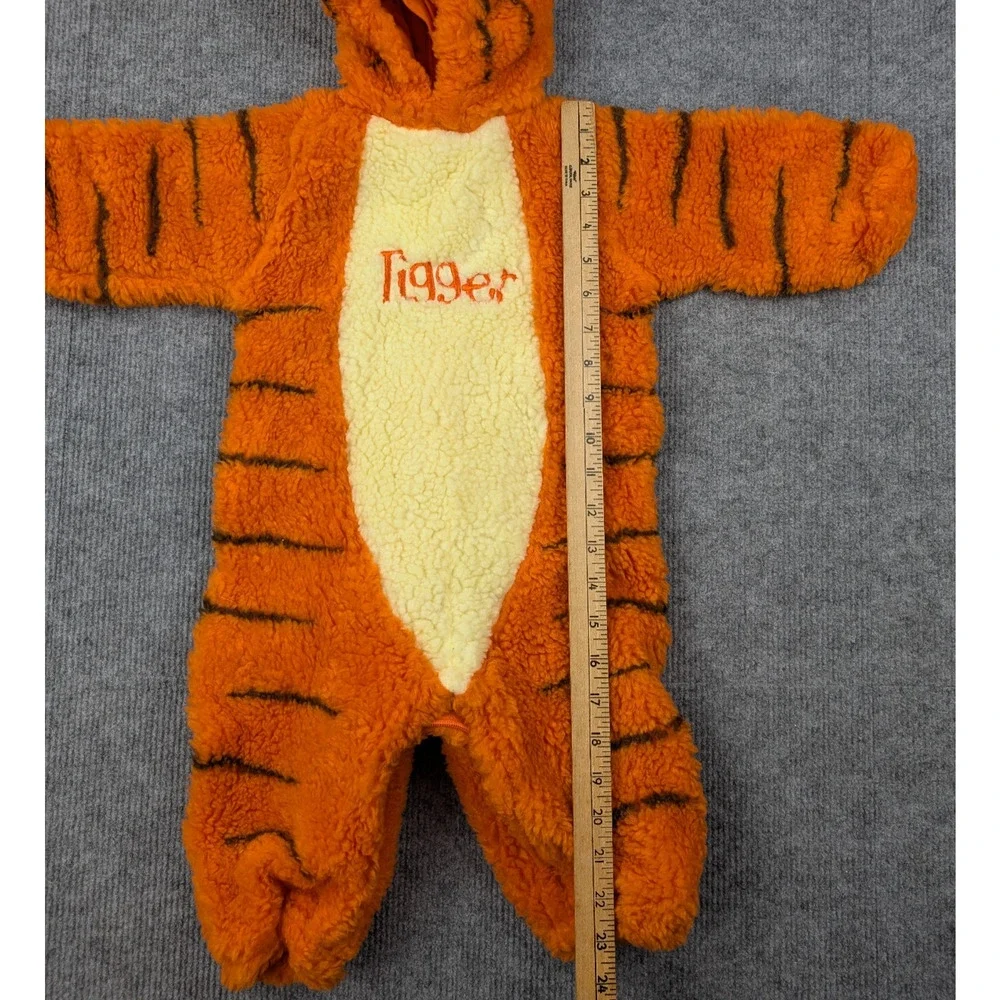 Vintage Disney Store Tigger Costume Baby 6-12M Halloween 90s Hooded Jumpsuit